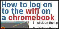 How to log on to the wifi on a Chromebook